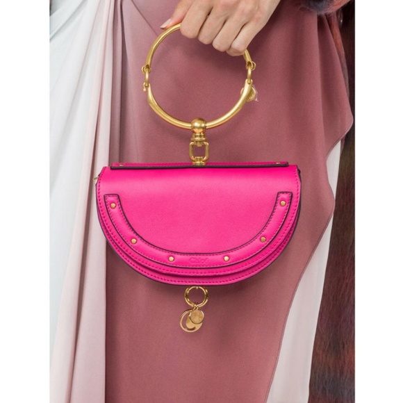 Chloe Handbags - Chloe NWT Pink and Gold Nile Minaudiere Clutch Bag